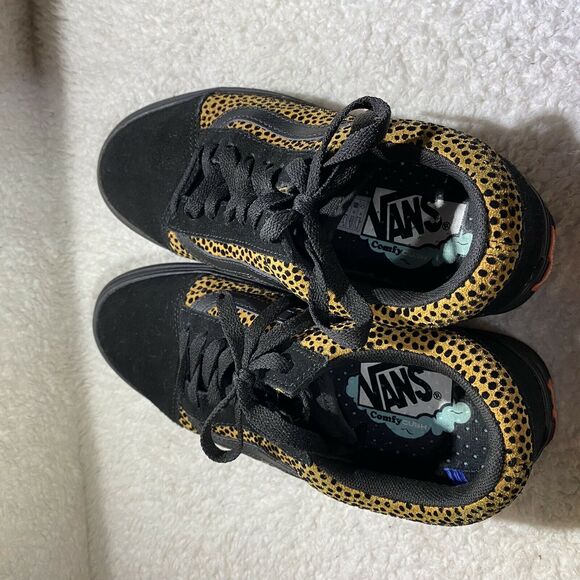 VANS Comfy Cush Old Skool Cheetah Print Mixed Media Low Top Sneakers 6.5 M/7.5 W - Picture 9 of 10
